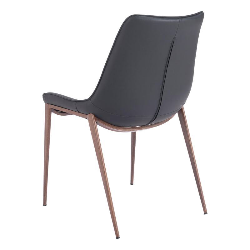  Zuo Magnus 109933 Dining Chair - Black & Walnut IMAGE 5