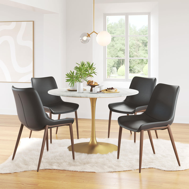  Zuo Magnus 109933 Dining Chair - Black & Walnut IMAGE 8