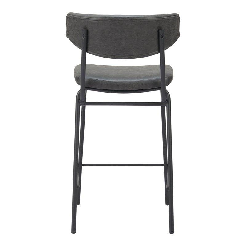  Zuo Charon 110263 Counter Stool - Vintage Black IMAGE 4
