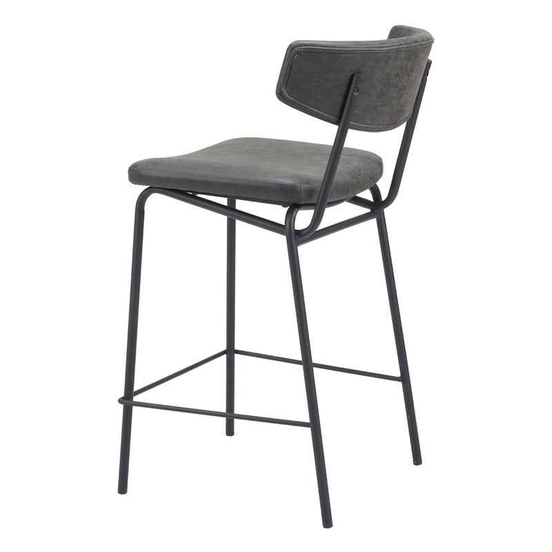  Zuo Charon 110263 Counter Stool - Vintage Black IMAGE 5