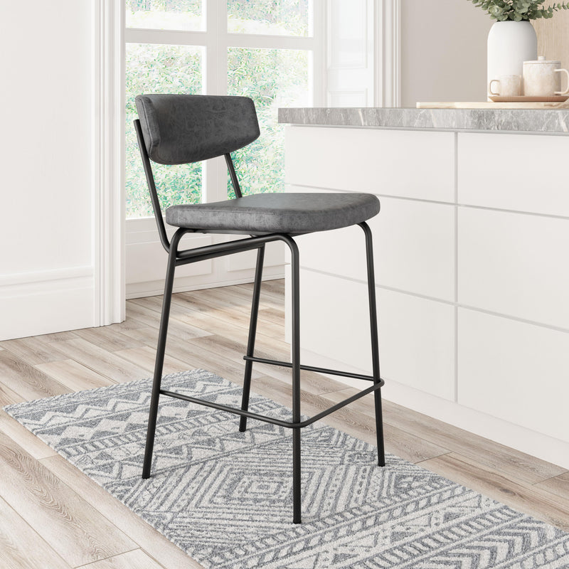  Zuo Charon 110263 Counter Stool - Vintage Black IMAGE 9