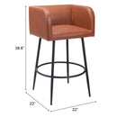 Zuo Horbat Pub Height Stool 109947 IMAGE 8