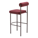  Zuo Livorno 109814 Barstool - Red & Bronze IMAGE 5