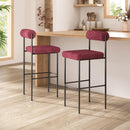  Zuo Livorno 109814 Barstool - Red & Bronze IMAGE 8