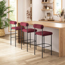 Zuo Livorno 109814 Barstool - Red & Bronze IMAGE 9