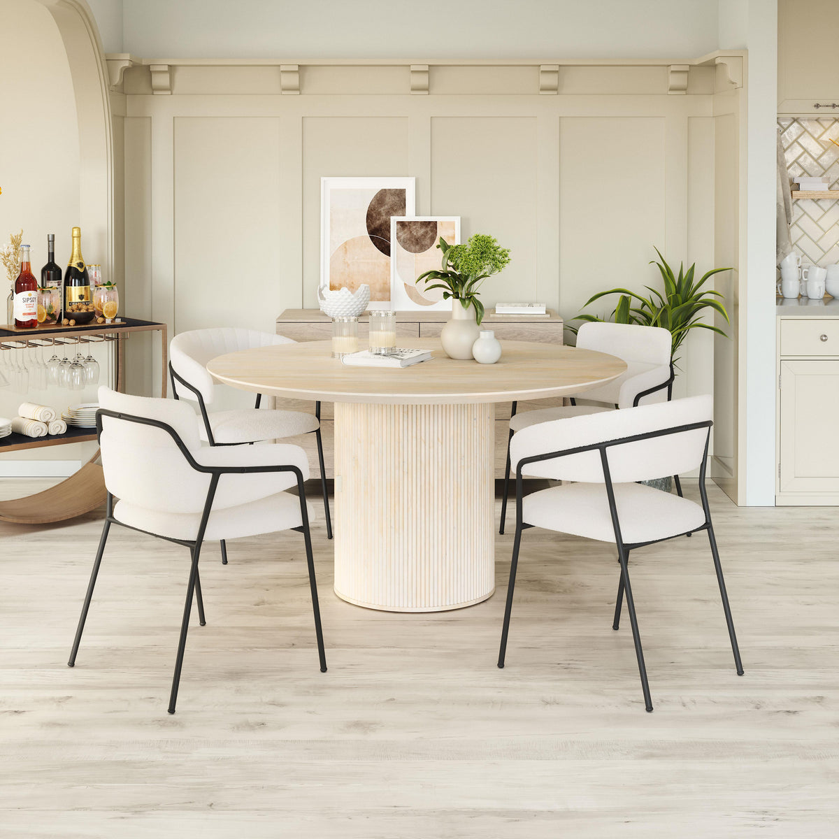Zuo Marcel 109663 Dining Chair - Cream