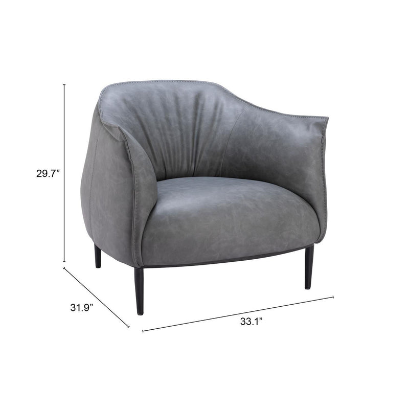 Zuo Julian 109976 Accent Chair - Grey IMAGE 12