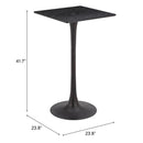 Zuo Square Valleta Pub Height Dining Table 109833 IMAGE 6
