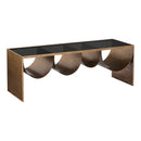  Zuo Reed 109842 Coffee Table - Brass & Black IMAGE 1