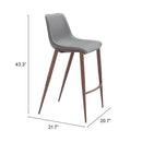 Zuo Magnus Pub Height Stool 109938 IMAGE 8