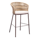  Zuo Freycinet 703990 Barstool - Natural IMAGE 1