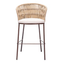  Zuo Freycinet 703990 Barstool - Natural IMAGE 3