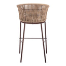  Zuo Freycinet 703990 Barstool - Natural IMAGE 4