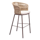  Zuo Freycinet 703990 Barstool - Natural IMAGE 5
