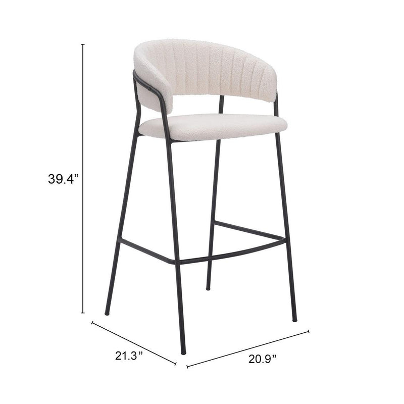 Zuo Josephine Pub Height Stool 109673 IMAGE 8