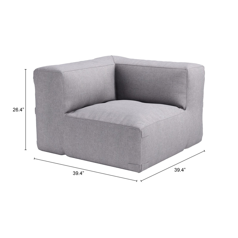 Zuo Luanda 704002 Corner Chair - Gray IMAGE 12