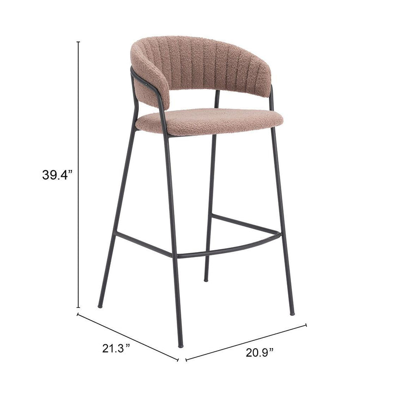 Zuo Josephine Pub Height Stool 109674 IMAGE 8
