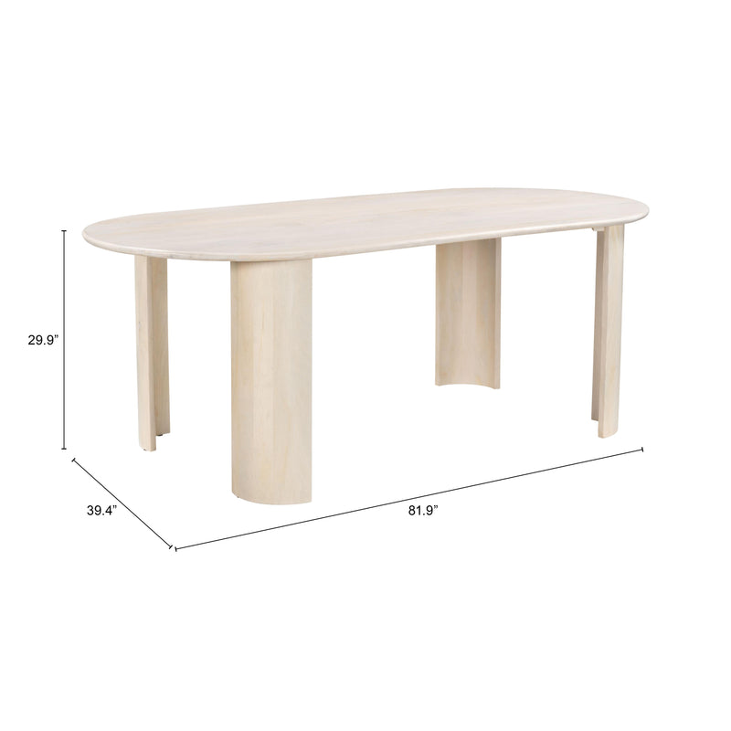 Zuo Risan 109857 Dining Table - Natural IMAGE 7