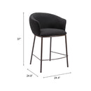  Zuo Essen 109809 Counter Stool - Black & Bronze IMAGE 10