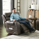  Catnapper Serenity 7630204 Power Headrest Power Wall Hugger Recl w/CR3 Heat/Massage/Lumbar - Steel IMAGE 1