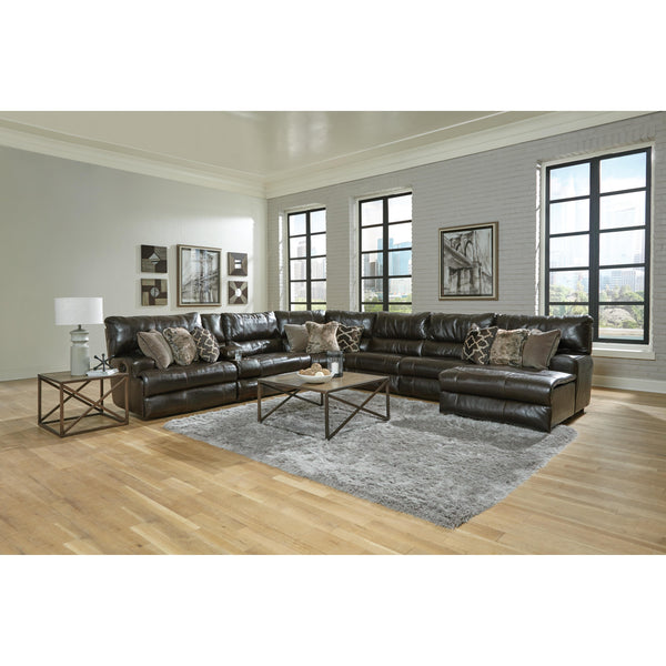  Catnapper Como 436 7 pc Power Reclining Modular Sectional - Chocolate IMAGE 1