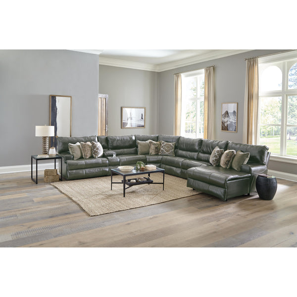  Catnapper Como 436 7 pc Power Reclining Modular Sectional - Steel IMAGE 1