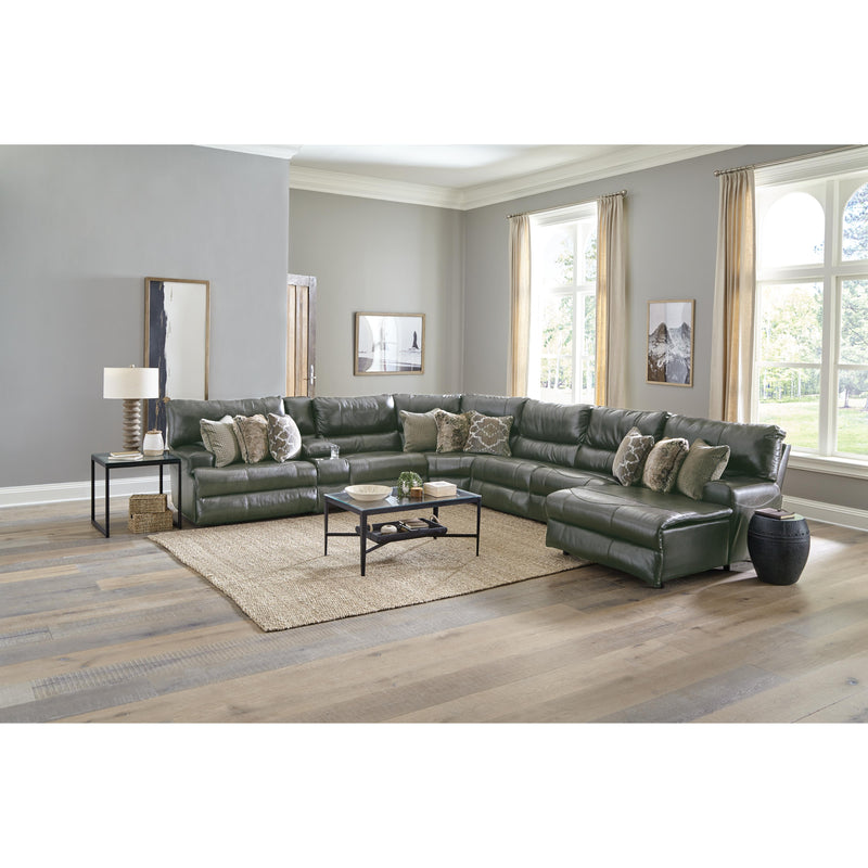  Catnapper Como 436 7 pc Power Reclining Modular Sectional - Steel IMAGE 1