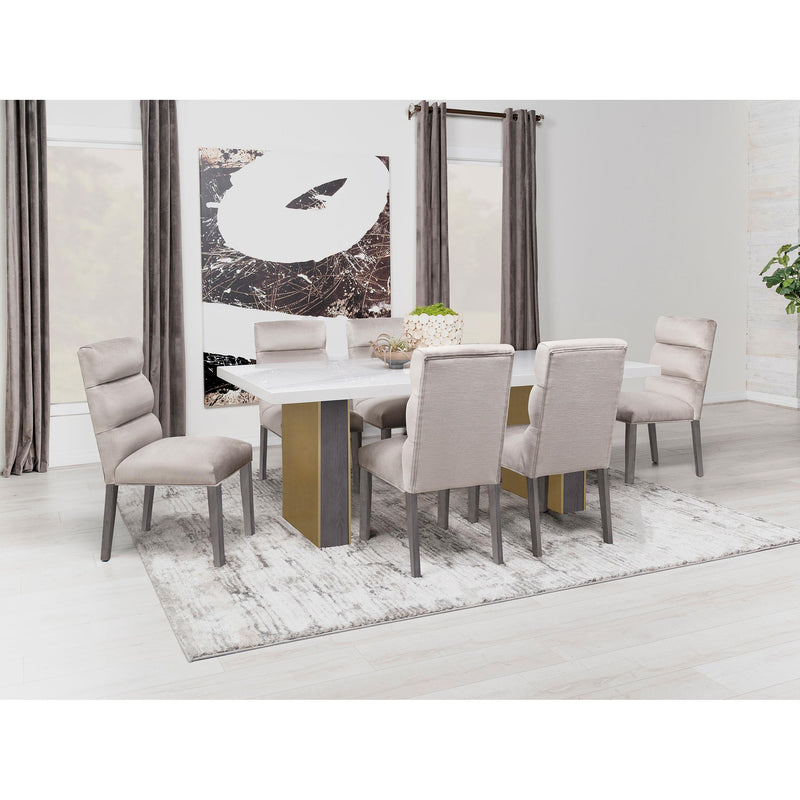 Coaster Furniture Carla 106683 Velvet Upholstered Dining Side Chair - Stone (Set of 2) IMAGE 15