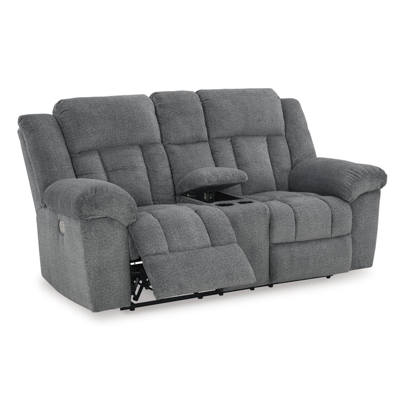 Signature Design by Ashley Tip-Off 6930418 Power Reclining Loveseat with Console and Adjustable Headrest IMAGE 2