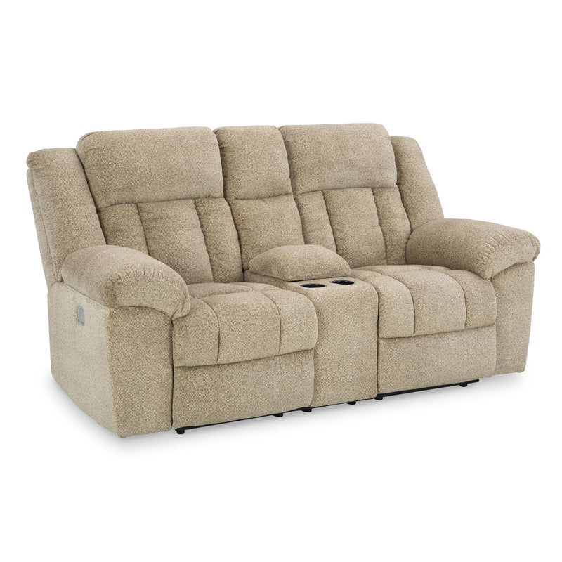 Signature Design by Ashley Tip-Off 6930518 Power Reclining Loveseat with Console and Adjustable Headrest IMAGE 1