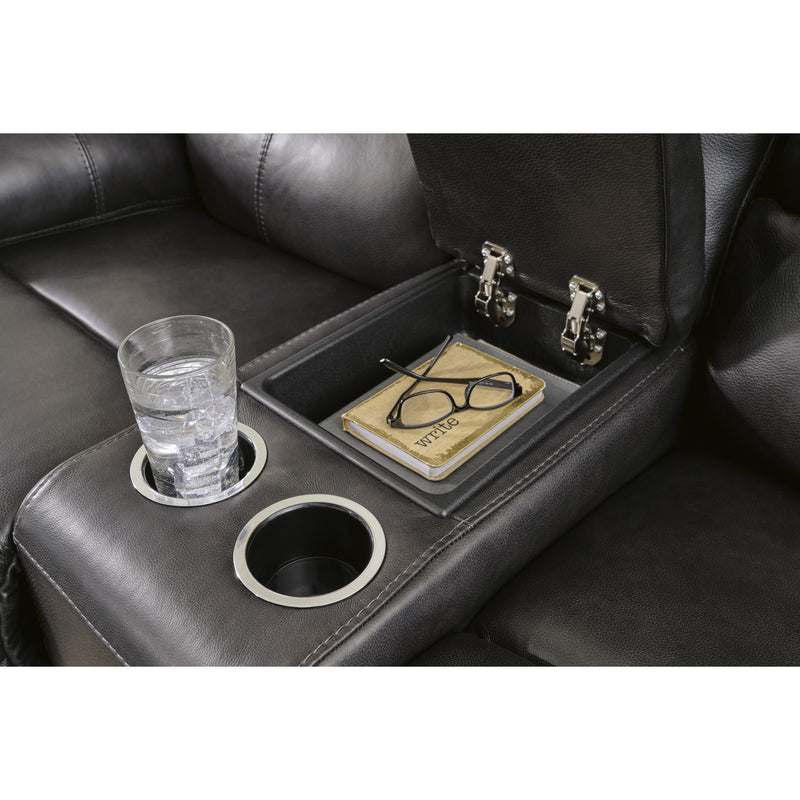 Signature Design by Ashley Mountainous U6580118 Power Reclining Loveseat with Console and Adjustable Headrest IMAGE 8