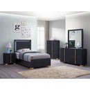  Coaster Furniture Marceline 222831T Wood Twin LED Panel Bed - Black IMAGE 5