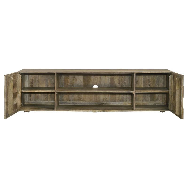 Coaster Furniture Keese 702333 2-door Wood 70" TV Stand Media Console - Mango Brown IMAGE 4