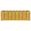  Coaster Furniture Summer 910292 Fabric Upholstered Tufted Accent Bench - Mustard Yellow IMAGE 2