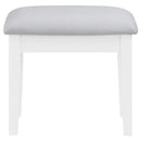  Coaster Furniture Regina 930245 Makeup Vanity Table Set with Lighting - White IMAGE 11