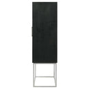  Coaster Furniture Borman 950318 2-door Home Bar Cabinet Wine Storage - Walnut and Black IMAGE 8