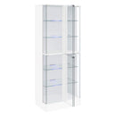 Coaster Furniture Cabra 950397 Display Case Curio Cabinet with Glass Shelves and LED Lighting - White High Gloss IMAGE 3