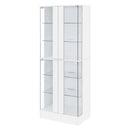 Coaster Furniture Cabra 950397 Display Case Curio Cabinet with Glass Shelves and LED Lighting - White High Gloss IMAGE 5
