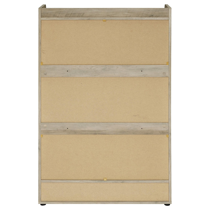 Coaster Furniture Denia 950404 3-Tier Shoe Storage Cabinet - Antique Pine/Grey IMAGE 9
