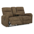 Signature Design by Ashley Edenwold 1380594 Double Reclining Loveseat with Console IMAGE 2