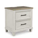 Benchcraft Shaybrock B683-92 Two Drawer Night Stand IMAGE 1
