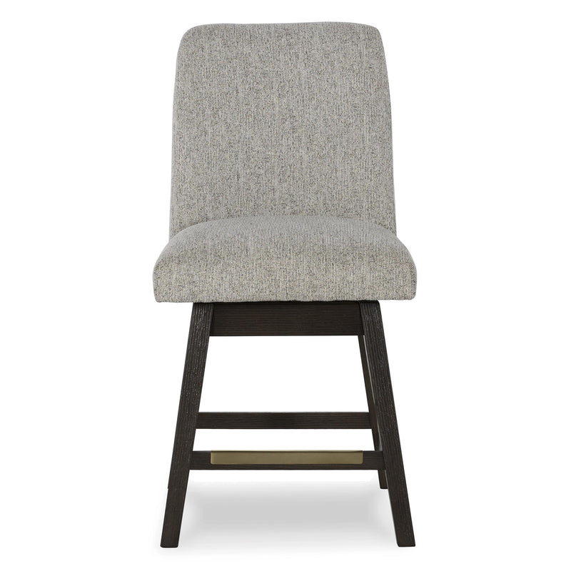 Signature Design by Ashley Burkhaus D984-124 Upholstered Swivel Barstool IMAGE 2