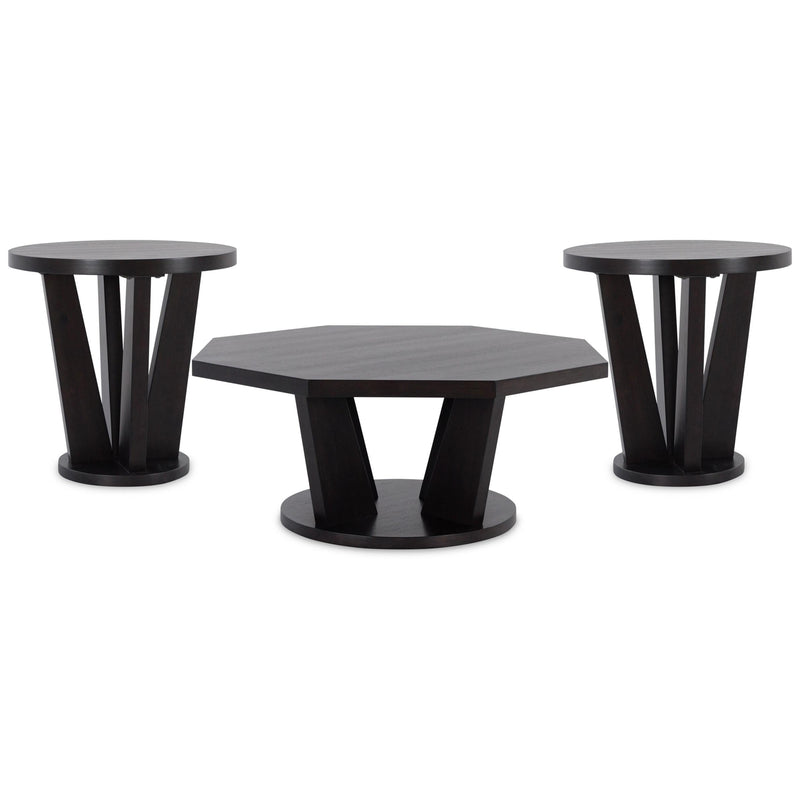  Signature Design by Ashley Chasinfield T458T1 Coffee Table and 2 End Tables IMAGE 1