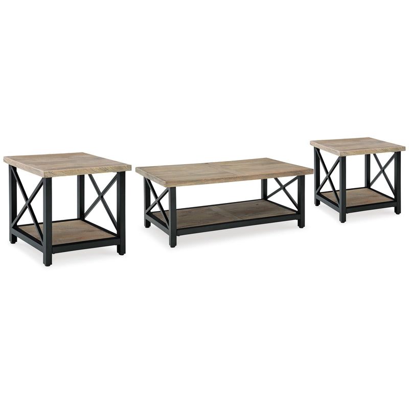 Signature Design by Ashley Bristenfort T685T1 Coffee Table and 2 End Tables IMAGE 1