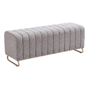 Zuo 110080 Pender Bench - Stone Gray IMAGE 1