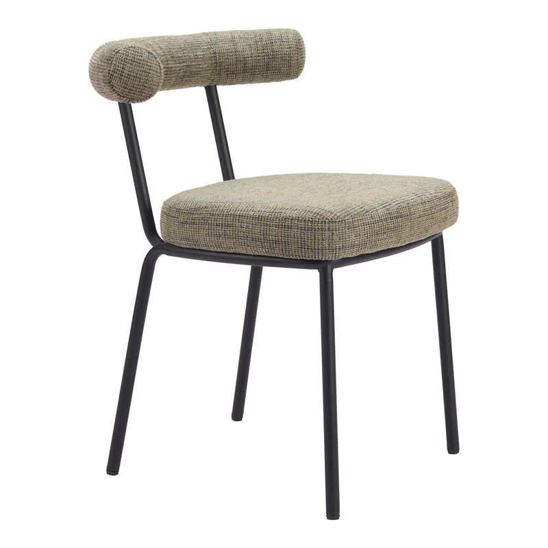 Zuo Kede 110098 Dining Chair - Green Tweed IMAGE 1