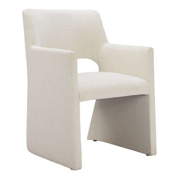Zuo Minet 109998 Dining Chair - Linen White IMAGE 1