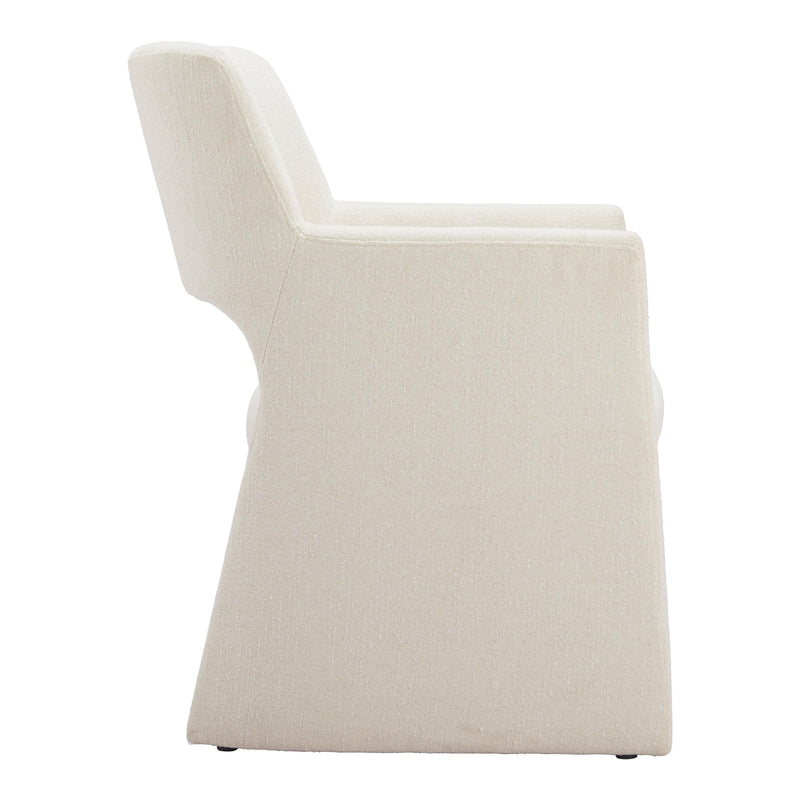 Zuo Minet 109998 Dining Chair - Linen White IMAGE 2