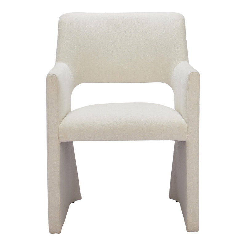 Zuo Minet 109998 Dining Chair - Linen White IMAGE 3