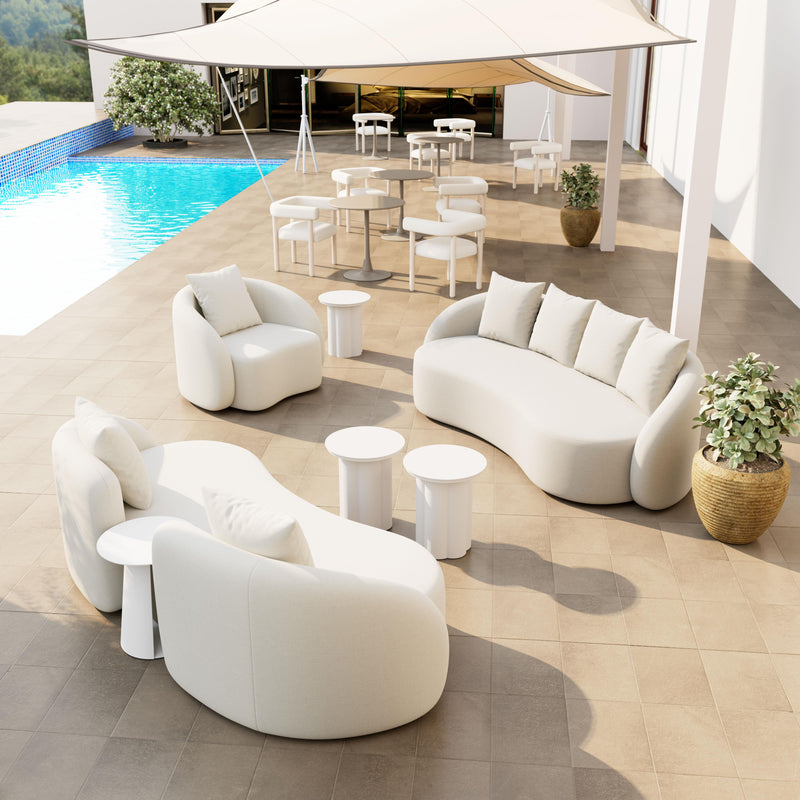 Zuo 704019 Sunny Isles Loveseat - Beige IMAGE 10
